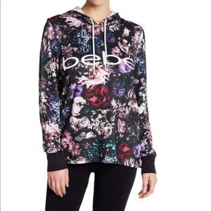 Vintage Y2K BEBE Sport Colorful Floral Hoodie